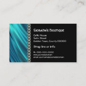 Aqua, Schwarzes u. SilberkettenVisitenkarte Visitenkarte (Rückseite)
