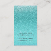 Aqua Sea Blue Glitzer Parco Tassino Party Locarno Visitenkarte (Rückseite)