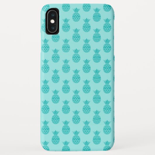 Aqua Sea Foam Blue Pineaptern Muster Case-Mate iPhone Hülle (Rückseite)