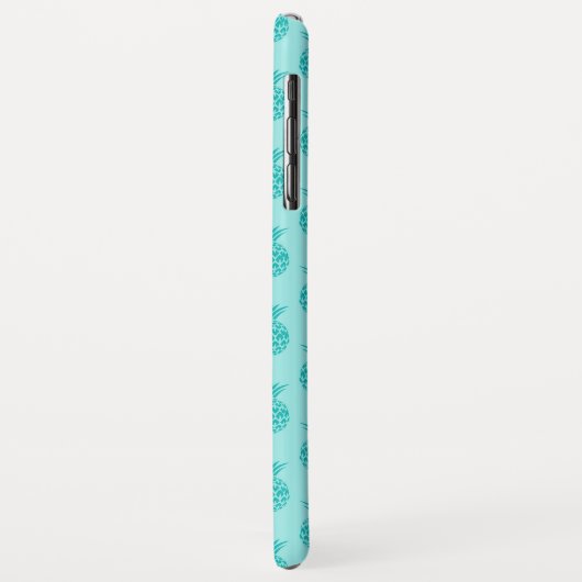 Aqua Sea Foam Blue Pineaptern Muster Case-Mate iPhone Hülle (Hinten/Links)
