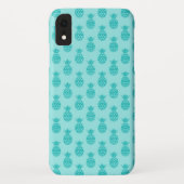 Aqua Sea Foam Blue Pineaptern Muster Case-Mate iPhone Hülle (Rückseite)