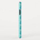 Aqua Sea Foam Blue Pineaptern Muster Case-Mate iPhone Hülle (Hinten/Rechts)