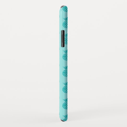 Aqua Sea Foam Blue Pineaptern Muster Case-Mate iPhone Hülle (Hinten/Rechts)