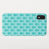 Aqua Sea Foam Blue Pineaptern Muster Case-Mate iPhone Hülle (Rückseite (Horizontal))