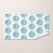Aqua Seashell Badhandtuch Set (Handtuch)