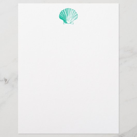 Aqua Seashell Letterhead (Vorderseite)