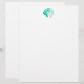 Aqua Seashell Letterhead (Vorne/Hinten)