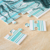Aqua seashells blue star fish puzzle (Seite)