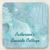 Aqua-SeeMuschel-Gewohnheits-Untersetzer Getränkeuntersetzer (Vorderseite)