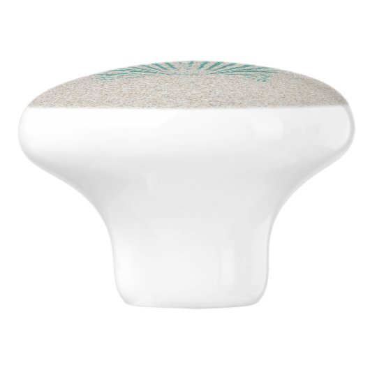 Aqua-SeeMuschel mit Sand-Beschaffenheit Keramikknauf (Seitenansicht)