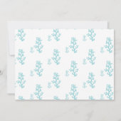 Aqua Seepferd Beach Hochzeit Einladung (Rückseite)