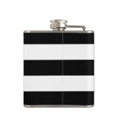 Aqua-Seepferde auf Stripes Coupels Personalisiert Flachmann (Rückseite)