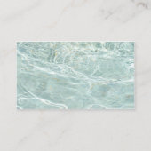 Aqua Seepferds Nautic Wedding Website Beipackkarte Begleitkarte (Rückseite)