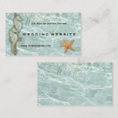 Aqua Seepferds Nautic Wedding Website Beipackkarte Begleitkarte (Vorne/Hinten)