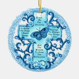 Aqua Serenity Kreuz Keramik Rundschmuck Keramik Ornament
