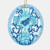 Aqua Serenity Kreuz Keramik Rundschmuck Keramik Ornament (Links)