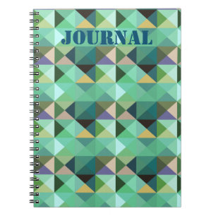 Aqua Shaped Geo Style Journal Notizblock