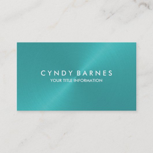 Aqua Sheen Business Card Visitenkarte (Vorderseite)