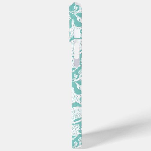 Aqua Shells Personalized Case-Mate iPhone Case (Rückseite / Links)