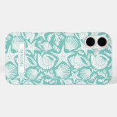 Aqua Shells Personalized Case-Mate iPhone Hülle (Rückseite (Horizontal))
