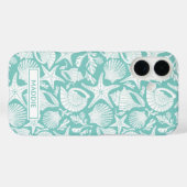 Aqua Shells Personalized Case-Mate iPhone Hülle (Rückseite (Horizontal))