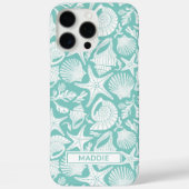 Aqua Shells Personalized Case-Mate iPhone Hülle (Rückseite)