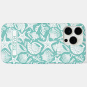 Aqua Shells Personalized Case-Mate iPhone Hülle (Rückseite (Horizontal))