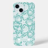Aqua Shells Personalized Case-Mate iPhone Hülle (Rückseite)