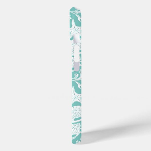 Aqua Shells Personalized Case-Mate iPhone Hülle (Rückseite / Links)