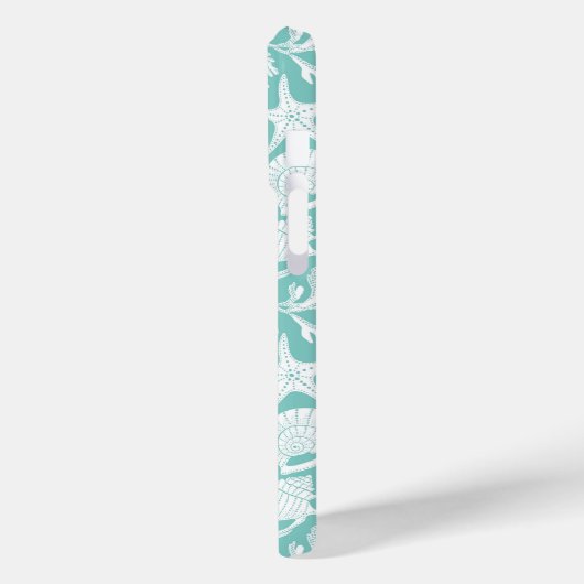 Aqua Shells Personalized Case-Mate iPhone Hülle (Rückseite / Links)