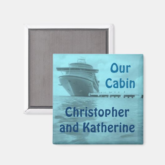 Aqua Ship Stateroom Small Door Marker Magnet (Vorderseite/Rückseite)