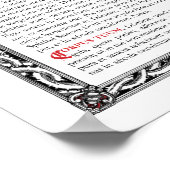 "Aqua Side Altar Card" Poster (Ecke)