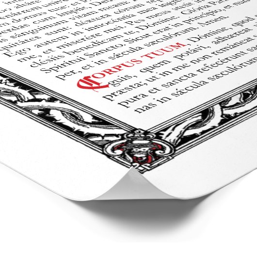 "Aqua Side Altar Card" Poster (Ecke)