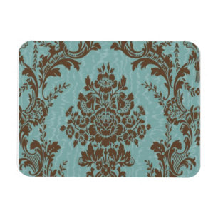 Aqua Sienna Damast Magnet