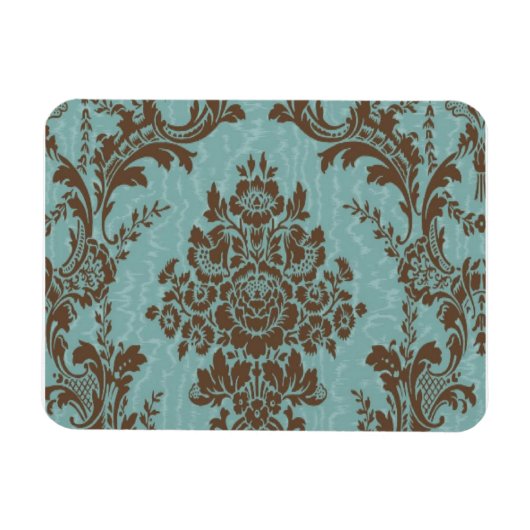Aqua Sienna Damast Magnet (Horizontal)
