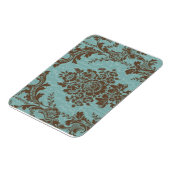 Aqua Sienna Damast Magnet (Linke Seite)