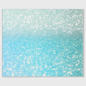 Aqua-silberner Strand-blaue Geschenkpapier (Flach)