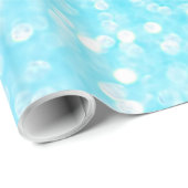 Aqua-silberner Strand-blaue Geschenkpapier (Rolleneckpunkt)