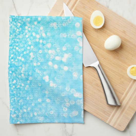 Aqua-silberner Strand-blaue Geschirrtuch (Viertel Falte)