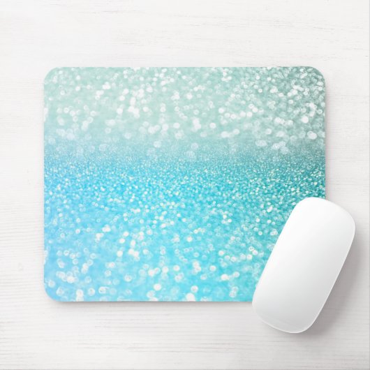 Aqua-silberner Strand-blaue Mousepad (Mit Mouse)