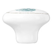 Aqua Silver Glam Glitz Ananas Keramikknauf (Seitenansicht)