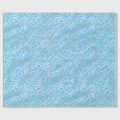 Aqua Silver Leopard Print Geschenkpapier (Flach)
