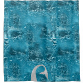 Aqua Silver Mermaid Duschvorhang (Vorderseite)