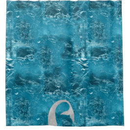 Aqua Silver Mermaid Duschvorhang