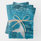 Aqua Silver Mermaid Geschenkpapier Set (Beispiel)