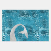 Aqua Silver Mermaid Geschenkpapier Set (Vorderseite)