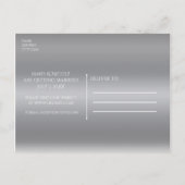 Aqua & Silver Starfish Beach Save the Date Ankündigungspostkarte (Rückseite)