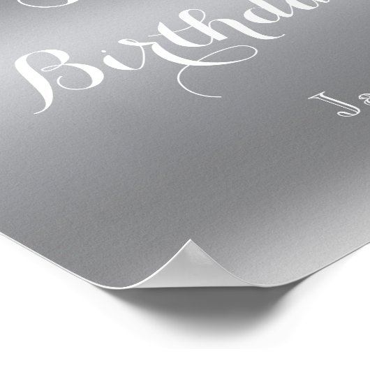 Aqua & Silver Starfish Beach Sweet 16 Banner Poster (Ecke)