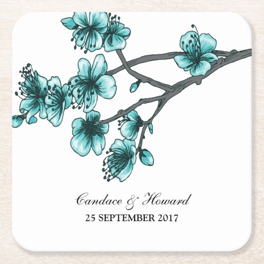 Aqua Simple Cheroms Paper Untersetzer (Vorderseite)