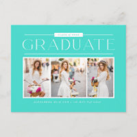 Aqua Simple Typografy Foto Collage Abschluss